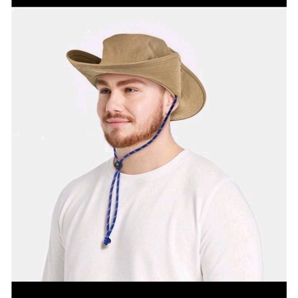 Men's Cotton Blends Boonie Bucket Hat with Blue Cord - Goodfellow & Co M/L